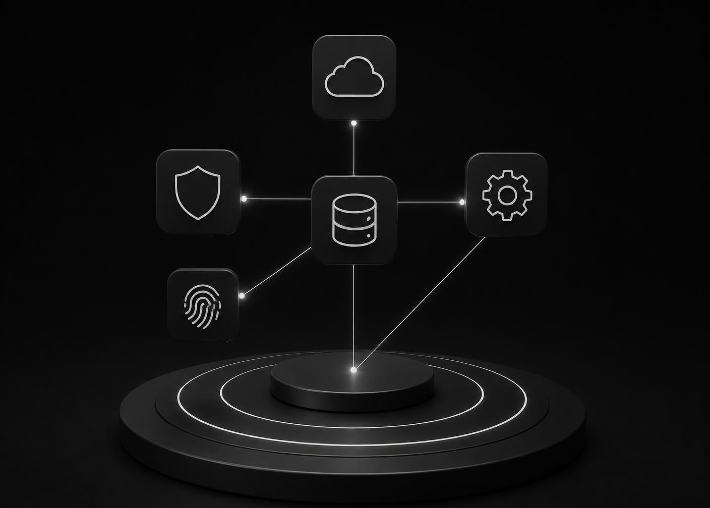 Illustration of connected access, cloud, data, and device services